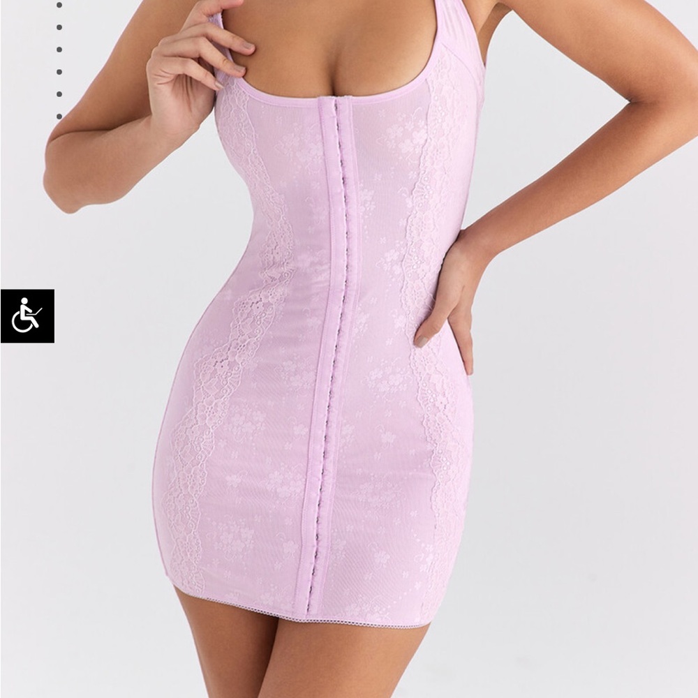 Mallow Lace Mini Dress